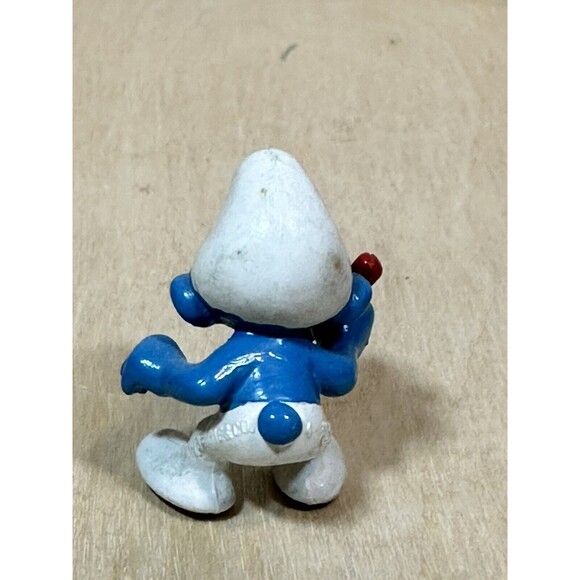 Smurf Figurine Smurfs Pencil Holder Boy  1981 W. Berrie & Co Peyo Hong Kong - Picture 3 of 7